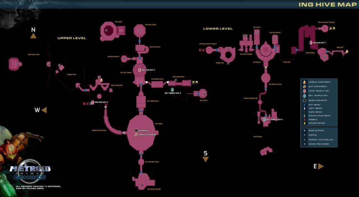 Netroid Map Metroid Prime 2: Echoes Walkthrough – 100% Maps - Omega Metroid