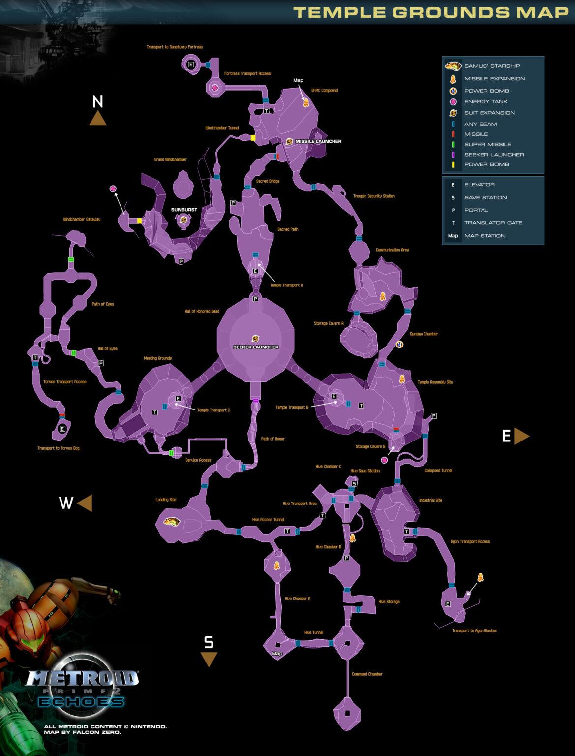 Netroid Map Metroid Prime 2: Echoes Walkthrough – 100% Maps - Omega Metroid