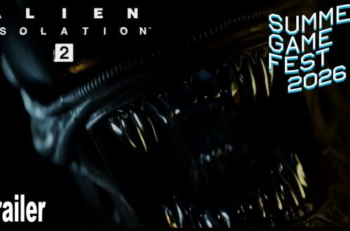 Trailer thumbnail for Alien: Isolation featuring a dark creature’s open jaw; Summer Game Fest 2026 text on the right.