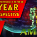 Thumbnail for a Metroid II remake retrospective podcast: bold red title reading '10 YEAR RETROSPECTIVE' with pixel astronauts over a planetscape; Omega Metroid logo in corner.